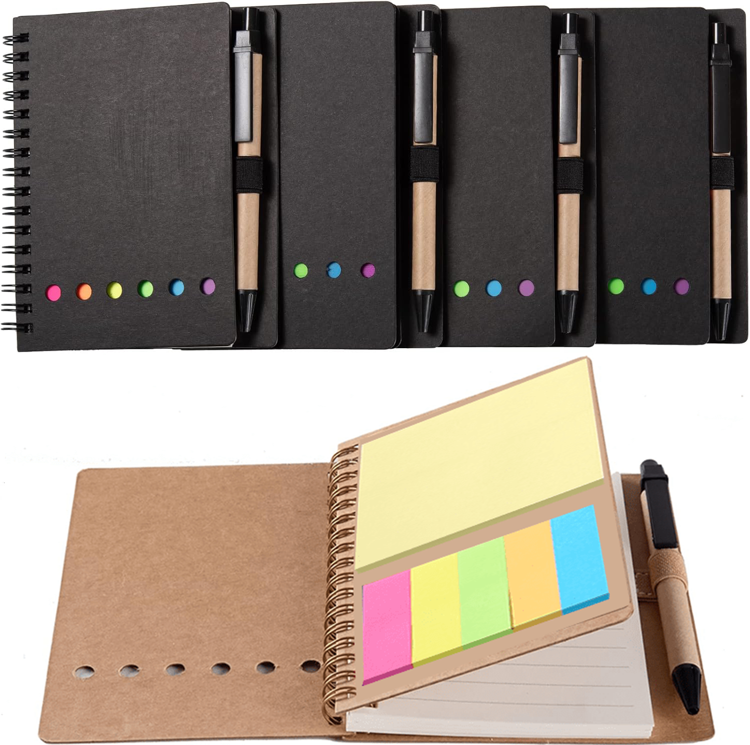 Cithway® Spiral Bound Sticky Notebook Organizer