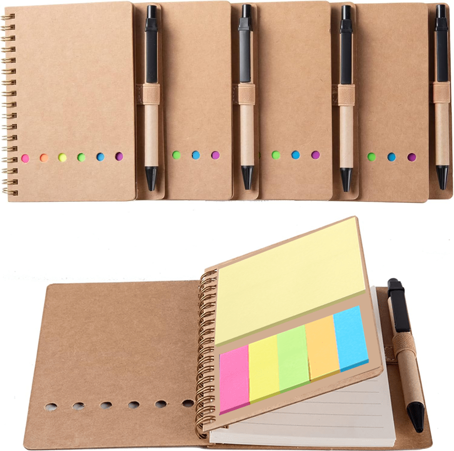 Cithway® Spiral Bound Sticky Notebook Organizer