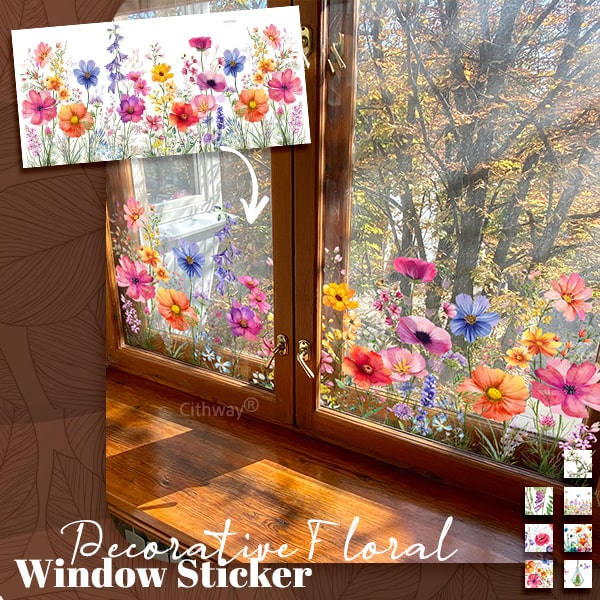Cithway® Double-sided Floral Window Sticker