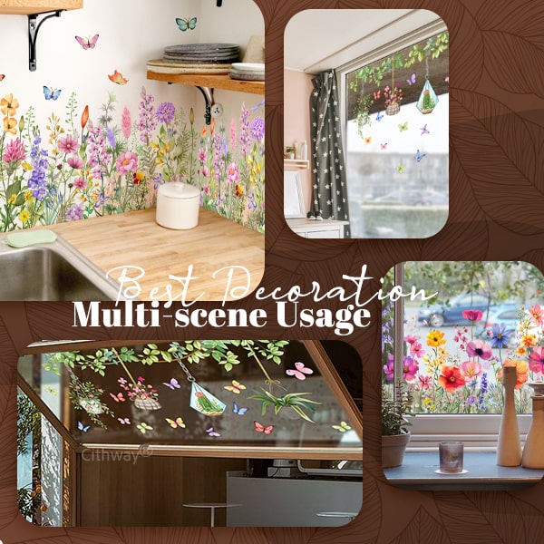 Cithway® Double-sided Floral Window Sticker