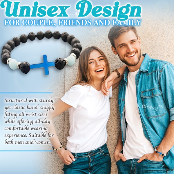 Cithway™ Volcanic Rock Spiritual Glowing Cross Bracelet