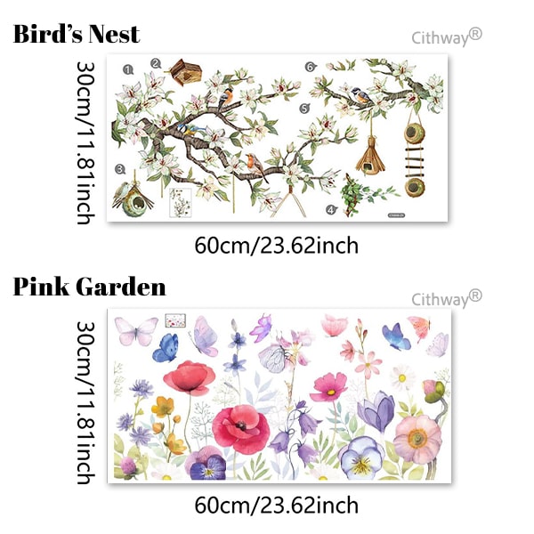 Cithway® Double-sided Floral Window Sticker