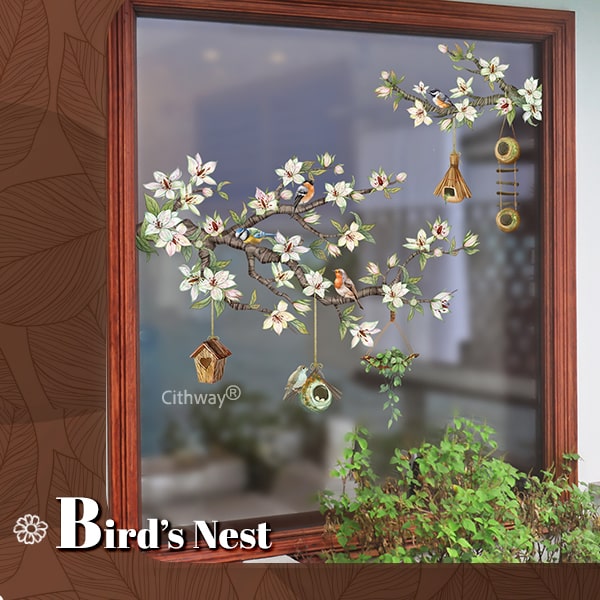 Cithway® Double-sided Floral Window Sticker