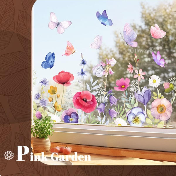 Cithway® Double-sided Floral Window Sticker