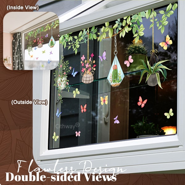 Cithway® Double-sided Floral Window Sticker
