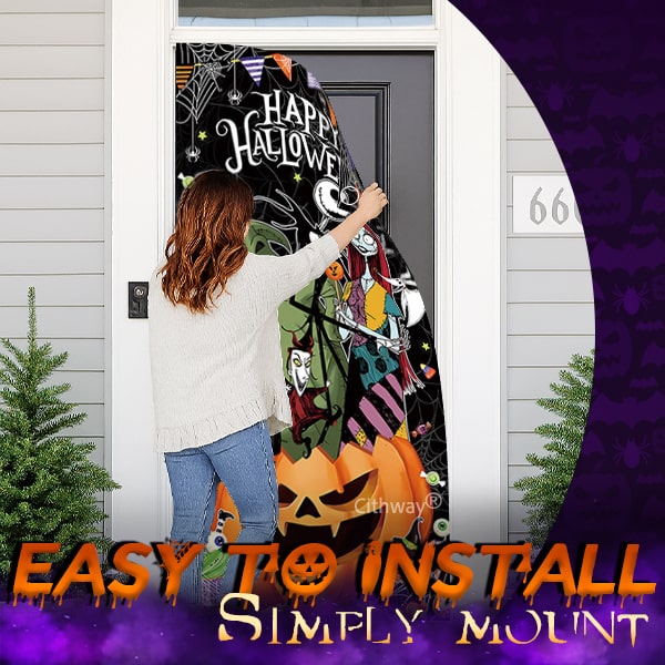 Cithway® Halloween-Themed 3D-Illusion House Door Cover
