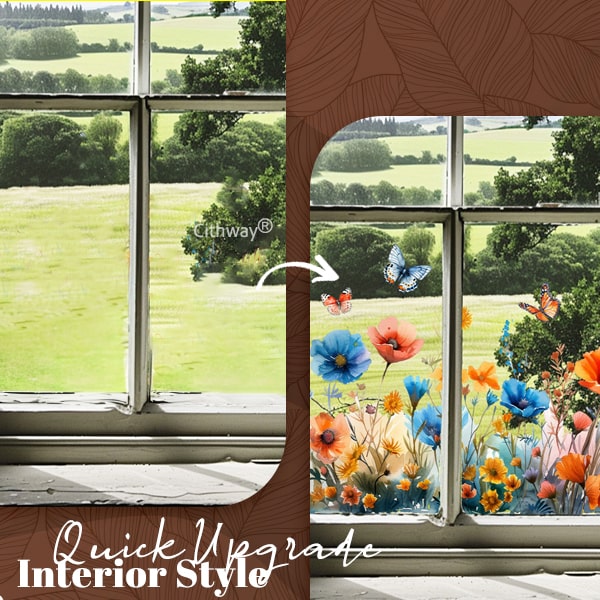 Cithway® Double-sided Floral Window Sticker