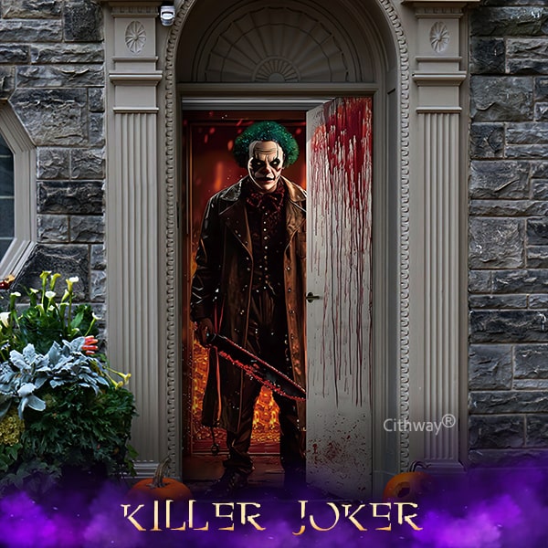 Cithway® Halloween-Themed 3D-Illusion House Door Cover