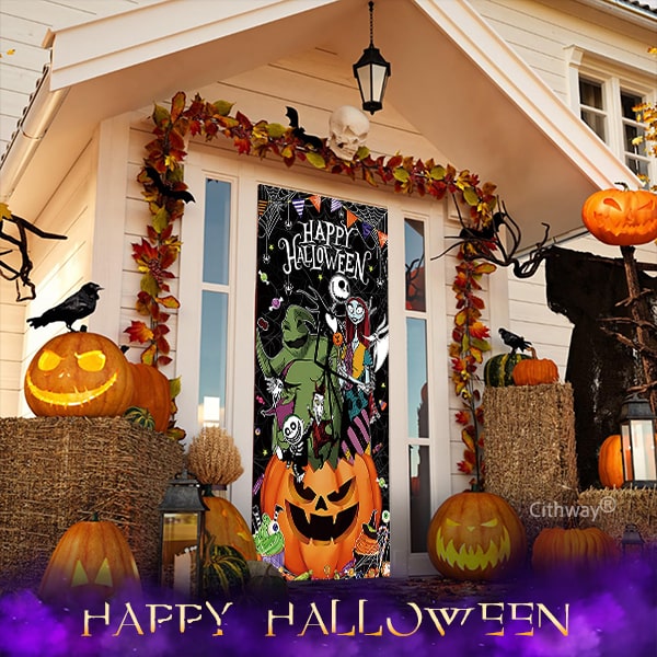 Cithway® Halloween-Themed 3D-Illusion House Door Cover
