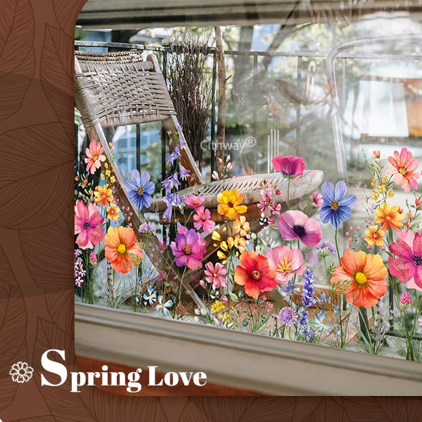 Cithway® Double-sided Floral Window Sticker