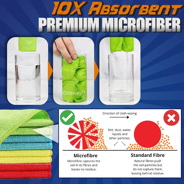 Cithway™ Super-Absorbent Microfiber Cleaning Cloth(10PCS)