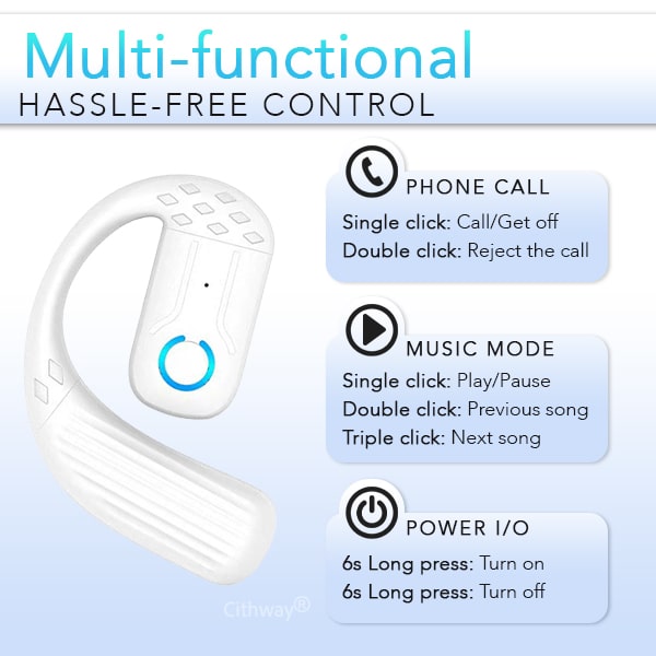 Cithway® Wireless Twist-Fit Adjustable Ear-Hook