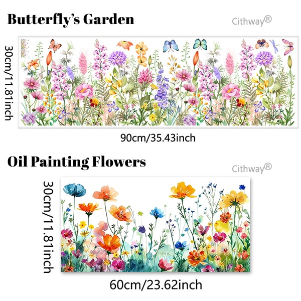 Cithway® Double-sided Floral Window Sticker