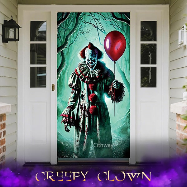 Cithway® Halloween-Themed 3D-Illusion House Door Cover