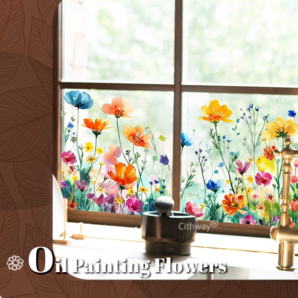 Cithway® Double-sided Floral Window Sticker