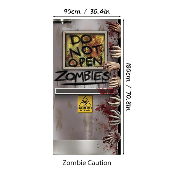 Cithway® Halloween-Themed 3D-Illusion House Door Cover