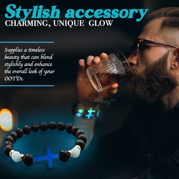 Cithway™ Volcanic Rock Spiritual Glowing Cross Bracelet