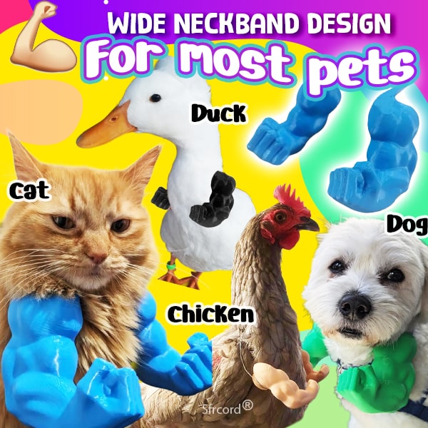 Sfrcord® Funny Muscle Arms Pet Neckband Costume
