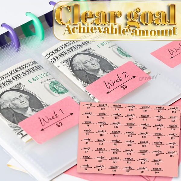 Cithway™ 52-Week Saving Challenge Binder