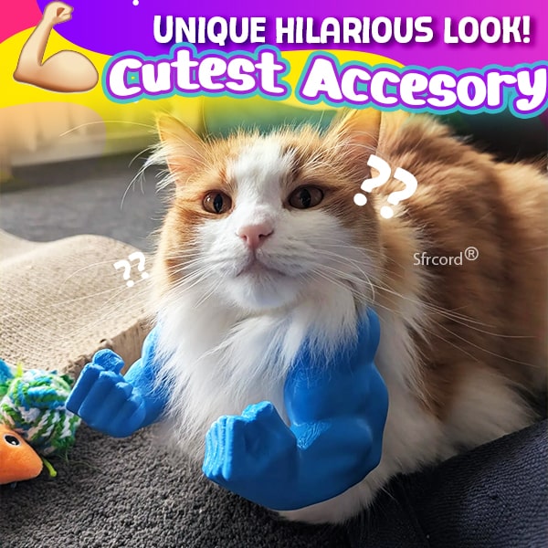 Sfrcord® Funny Muscle Arms Pet Neckband Costume