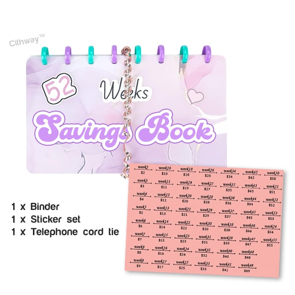 Cithway™ 52-Week Saving Challenge Binder