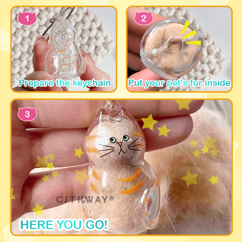 Cithway® DIY Pet Fur Keepsake Keychain