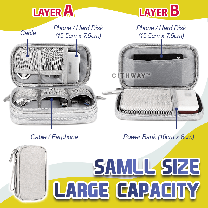 Cithway™ Electronics Organizer Travel Case