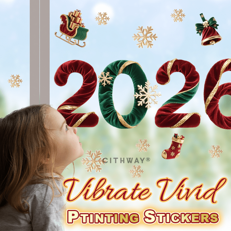Cithway® 2026 Clings Static Christmas Window Stickers