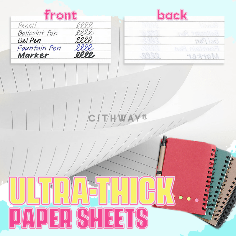Cithway® Spiral Bound Sticky Notebook Organizer