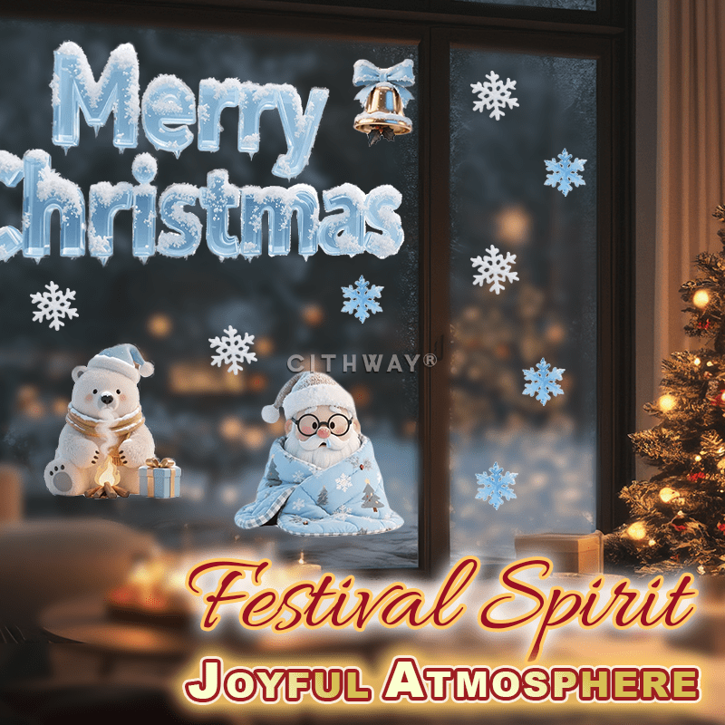 Cithway® 2026 Clings Static Christmas Window Stickers