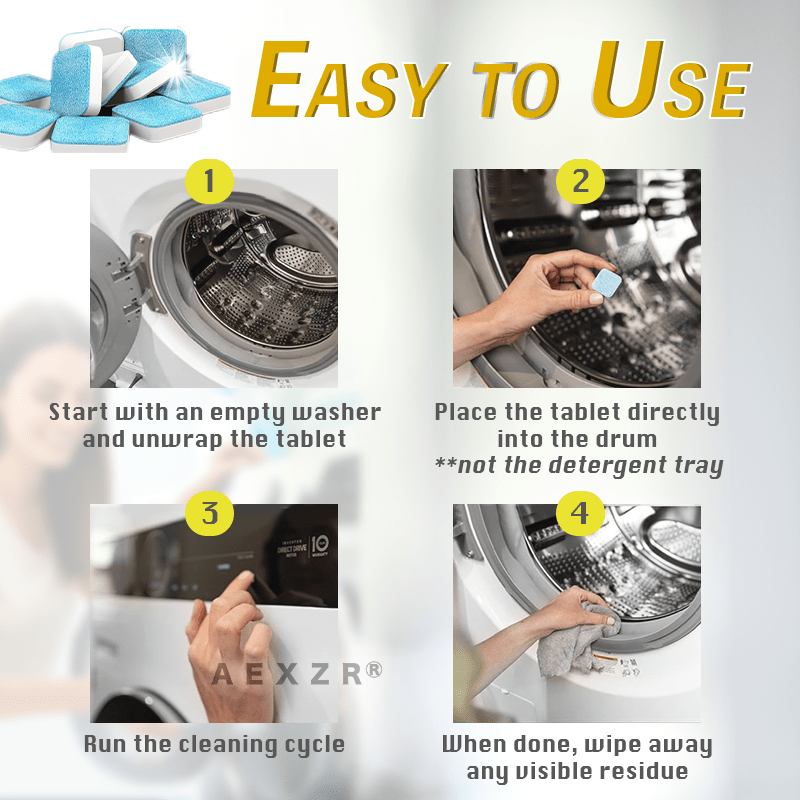 Aexzr® Paw-Clean Washing Machine Gunk Buster Tablet