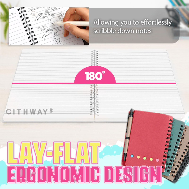 Cithway® Spiral Bound Sticky Notebook Organizer