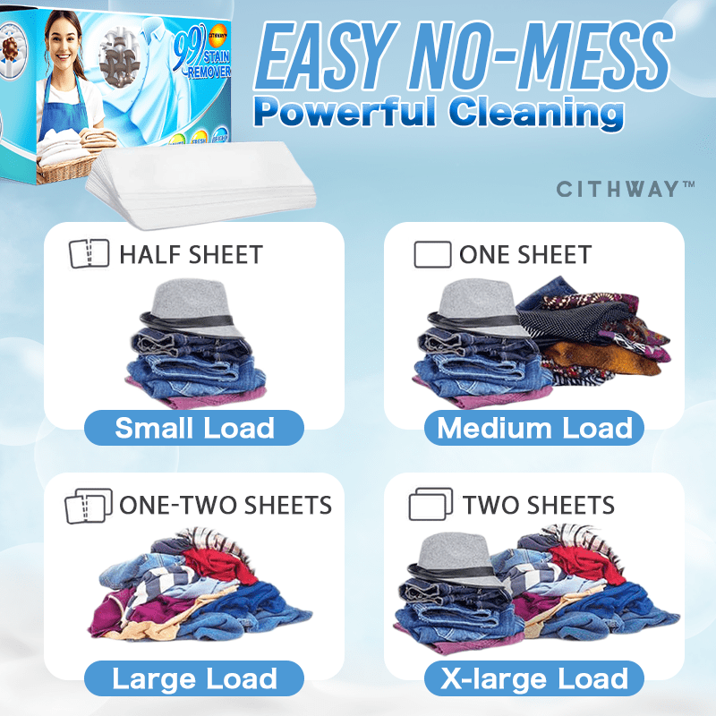 Cithway™ Deep-Cleaning Laundry Detergent Eco Sheets