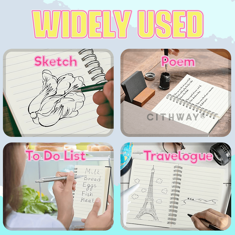 Cithway® Spiral Bound Sticky Notebook Organizer