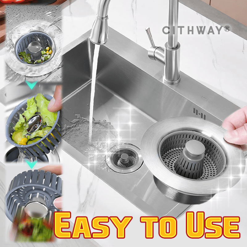 Cithway® Clog-Buster Push Button Drain Guard