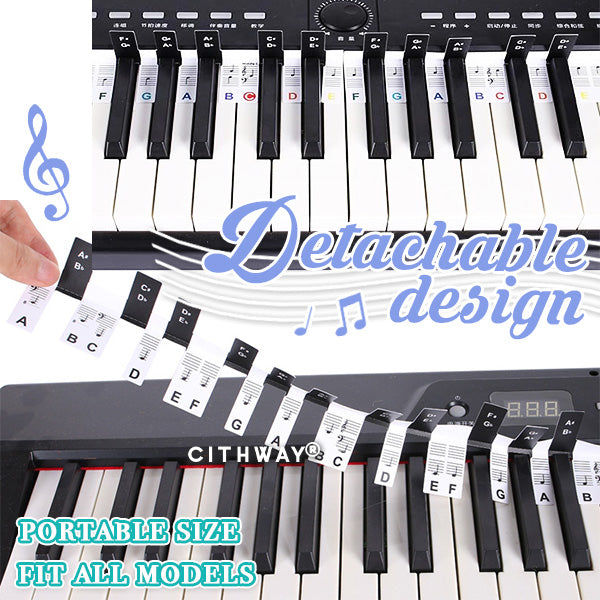 Cithway® Detachable Piano Note Guide