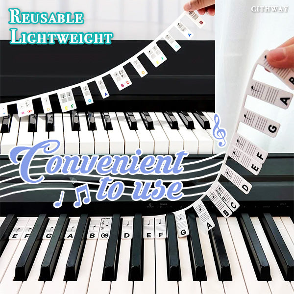 Cithway® Detachable Piano Note Guide
