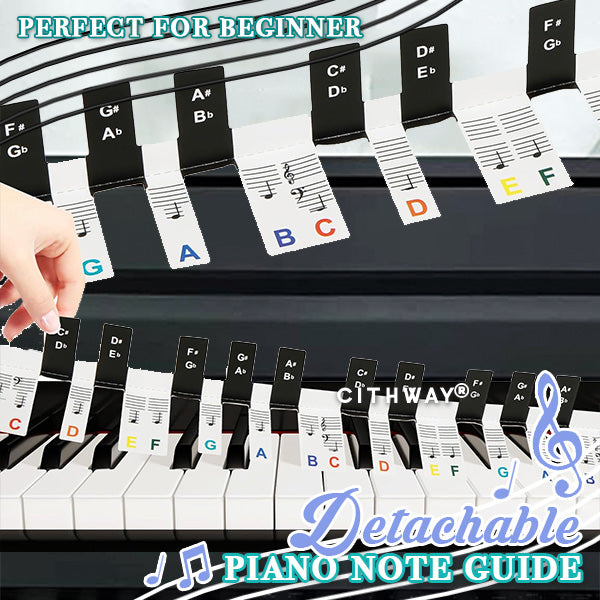 Cithway® Detachable Piano Note Guide