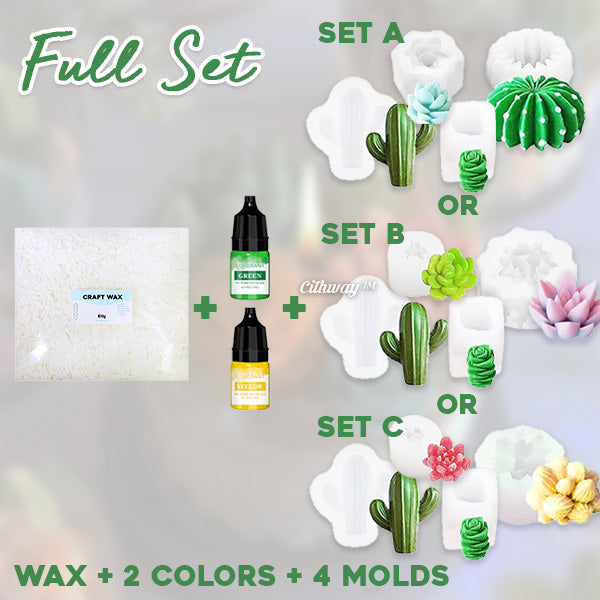 Cithway™ Succulent Plant Silicone Wax Mold Kit