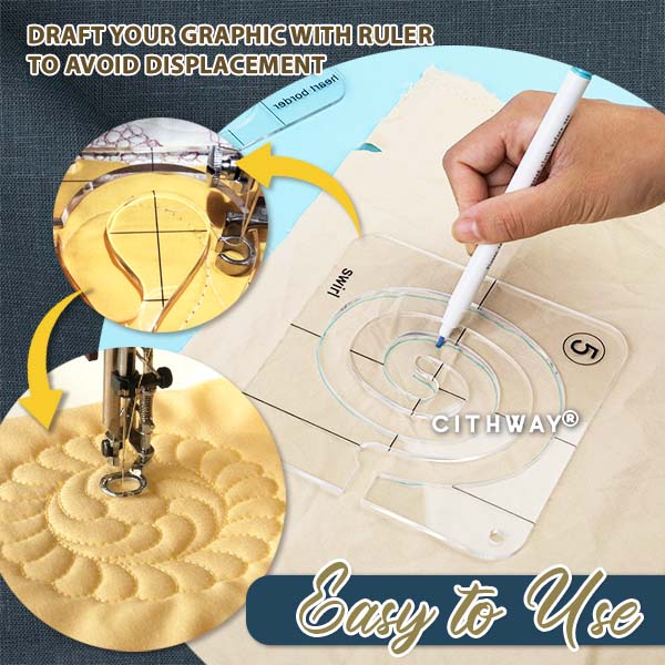Cithway® Easy-Quilting Free-Motion Template Set